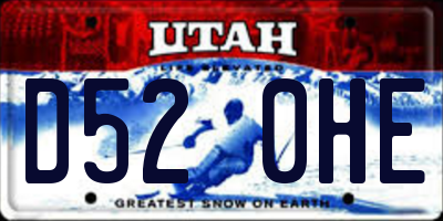 UT license plate D520HE