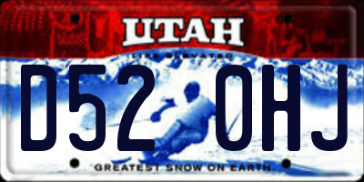 UT license plate D520HJ