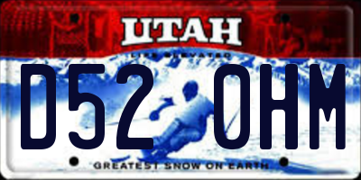 UT license plate D520HM