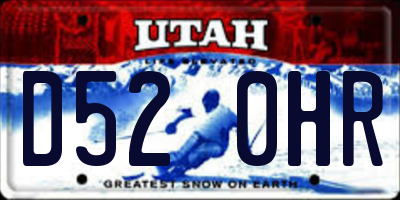 UT license plate D520HR