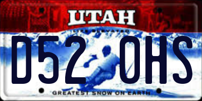 UT license plate D520HS
