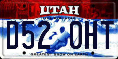 UT license plate D520HT
