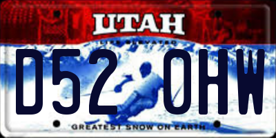UT license plate D520HW