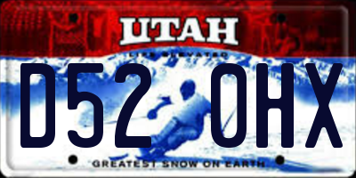 UT license plate D520HX