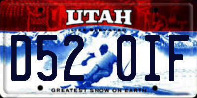 UT license plate D520IF
