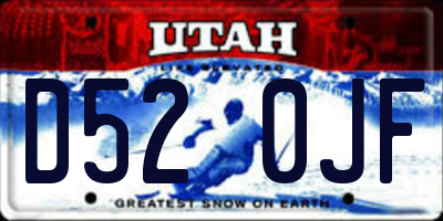 UT license plate D520JF