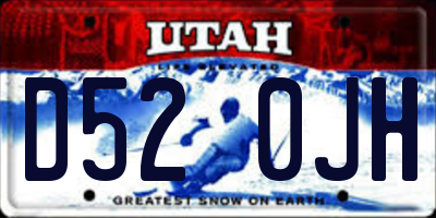 UT license plate D520JH
