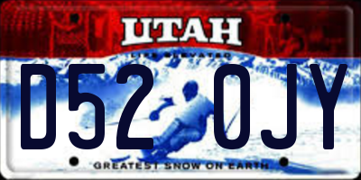 UT license plate D520JY