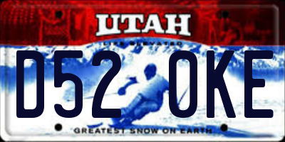 UT license plate D520KE