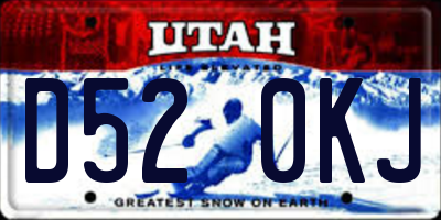 UT license plate D520KJ