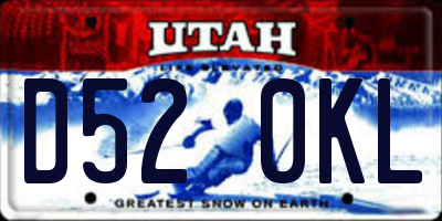UT license plate D520KL
