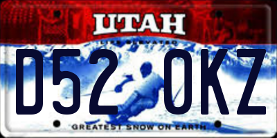 UT license plate D520KZ