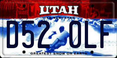 UT license plate D520LF