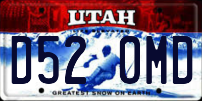 UT license plate D520MD
