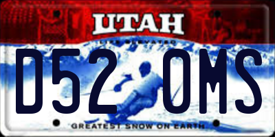 UT license plate D520MS