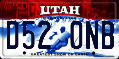UT license plate D520NB