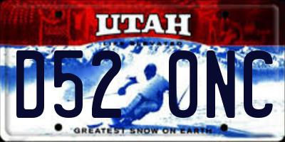 UT license plate D520NC