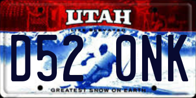 UT license plate D520NK