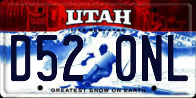 UT license plate D520NL
