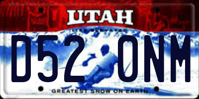 UT license plate D520NM