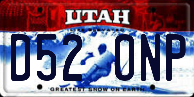 UT license plate D520NP
