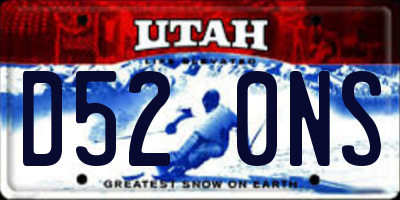UT license plate D520NS