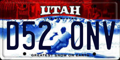 UT license plate D520NV