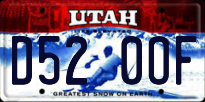 UT license plate D520OF