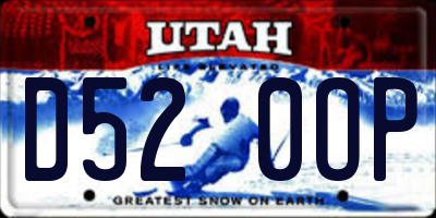 UT license plate D520OP
