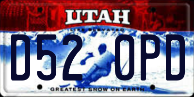 UT license plate D520PD