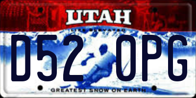 UT license plate D520PG