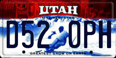 UT license plate D520PH