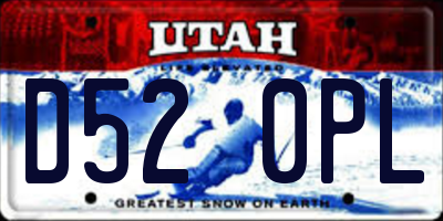 UT license plate D520PL