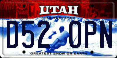 UT license plate D520PN
