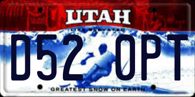 UT license plate D520PT