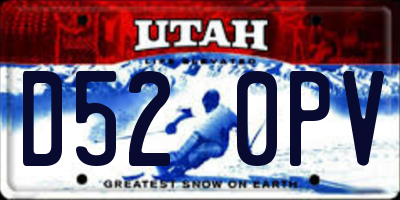 UT license plate D520PV