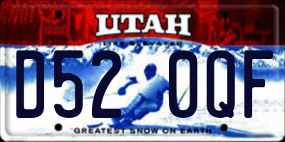 UT license plate D520QF