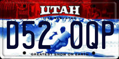 UT license plate D520QP
