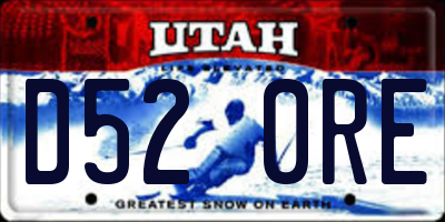 UT license plate D520RE
