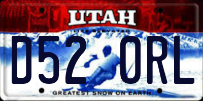 UT license plate D520RL