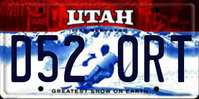 UT license plate D520RT