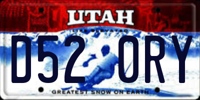 UT license plate D520RY