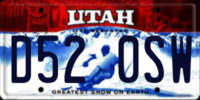 UT license plate D520SW