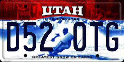 UT license plate D520TG