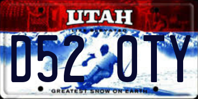 UT license plate D520TY