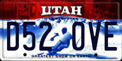 UT license plate D520VE