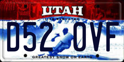 UT license plate D520VF