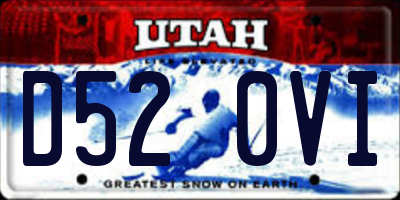 UT license plate D520VI