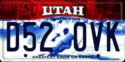 UT license plate D520VK