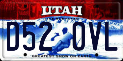 UT license plate D520VL